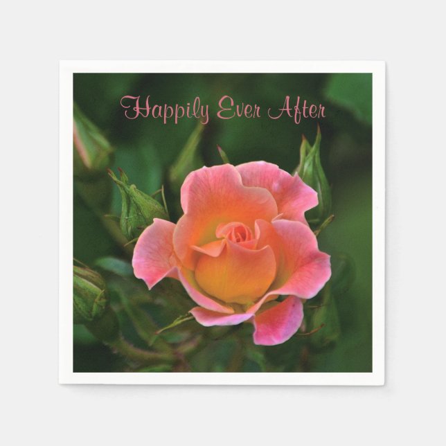 Happily Ever After Rose Napkins (Front)