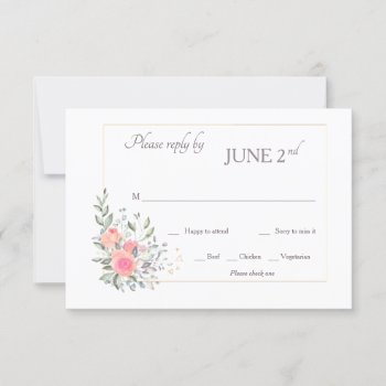 Happily Ever After Rsvp Cards With Meal Choice by CottonLamb at Zazzle