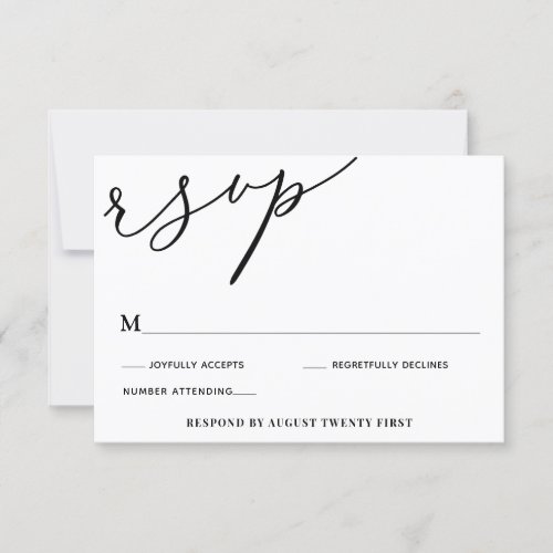 Happily Ever After RSVP enclosure card