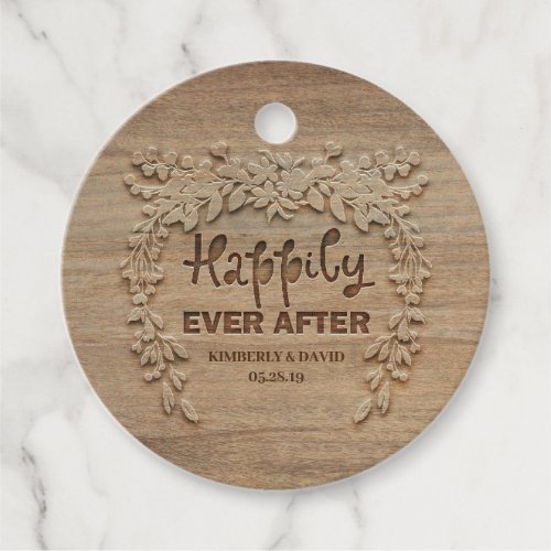 Happily Ever After Rustic Wedding Favor Tags