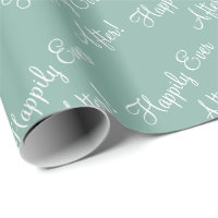 Happily Ever After Personalized Boho Wedding Wrapping Paper Roll