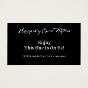Happily Ever After Simple Wedding Drink Ticket