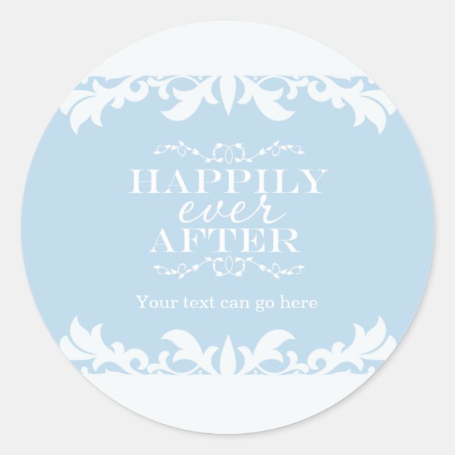 HAPPILY EVER AFTER Storybook Party Favor Sticker (Front)