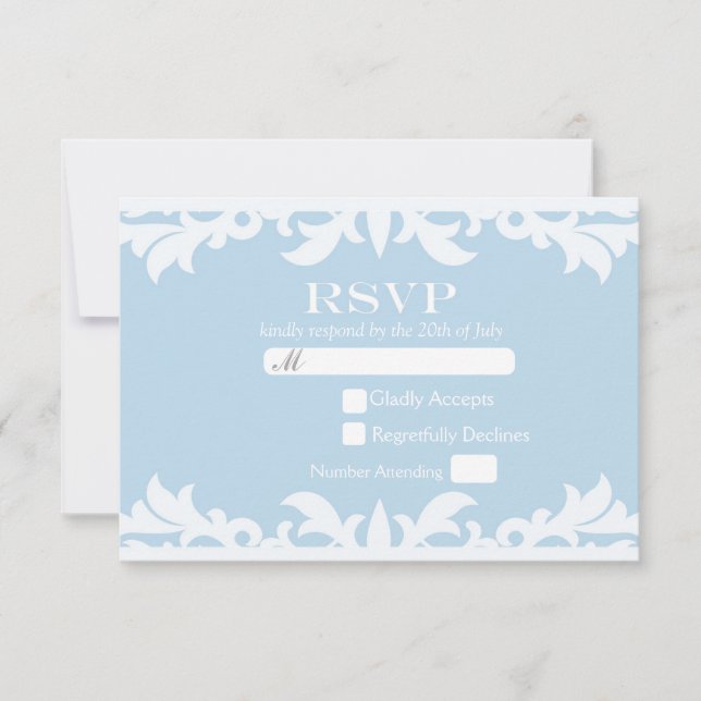 HAPPILY EVER AFTER Storybook Wedding RSVP Card (Front)