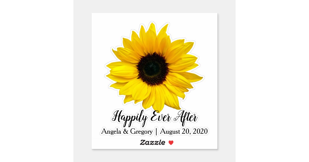 Yellow Spring Flowers Wedding Invitation Stickers, Zazzle