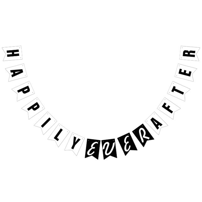 HAPPILY EVER AFTER Swallowtail Flag WEDDING DECOR (All)