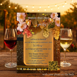 Happily Ever After Vineyard Wedding Invitation