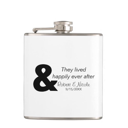 Happily Ever After Vinyl Wrapped Flask