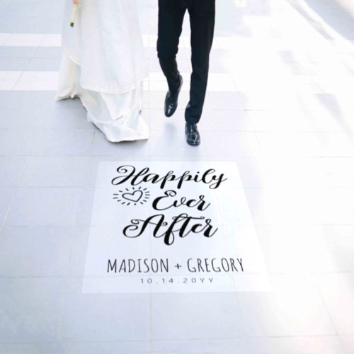 Happily Ever After Wedding Aisle Ceremony Floor Decals