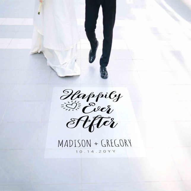Happily Ever After Wedding Aisle Ceremony Floor Decals (Wedding)