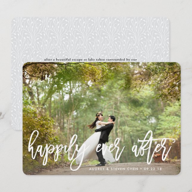 Happily Ever After | Wedding Announcement (Front/Back)