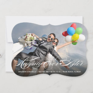 Happily Ever After Wedding Announcement Photo Card