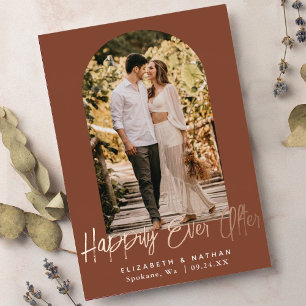 Happily Ever After Wedding Arch Frame Photo Foil Invitation
