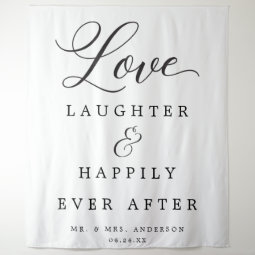 Happily Ever After Wedding Backdrop Banner | Zazzle