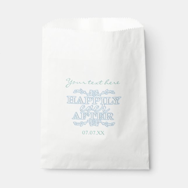 Happily Ever After Wedding Bridal Favor Bags (Front)