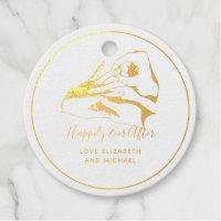Happily Ever After Wedding Bridal Shower Thank You Foil Favor Tags