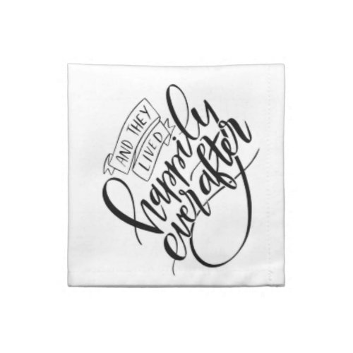 Happily Ever After Wedding  Cloth Napkin