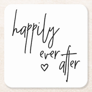 Happily Ever After Wedding Coasters