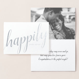 Happily Ever After Wedding Congratulations Foil Card