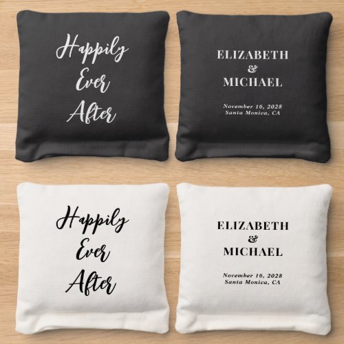 Happily Ever After Wedding Cornhole Bags
