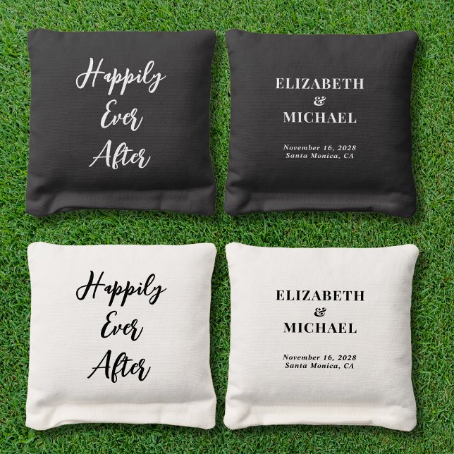 Happily Ever After Wedding Cornhole Bags (Creator Uploaded)