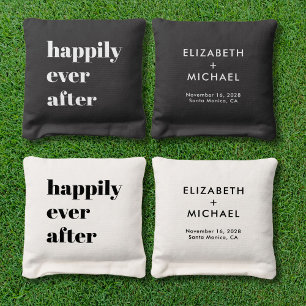 Happily Ever After Wedding Cornhole Bags
