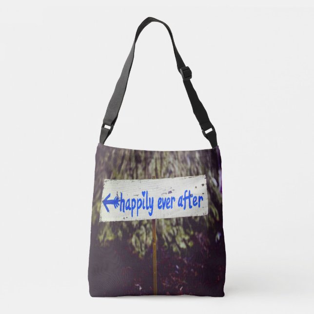 Happily Ever After Wedding Decor Crossbody Bag (Back)