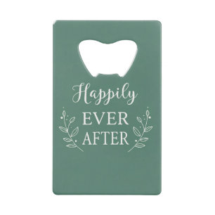 “Happily Ever After” Wedding Design – Elegant Credit Card Bottle Opener