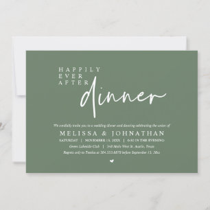 Happily Ever After Wedding Dinner Party Dancing Invitation