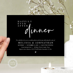 Happily Ever After Wedding Dinner Party Dancing Invitation