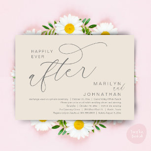 Happily Ever After Wedding Dinner Party Dancing Invitation