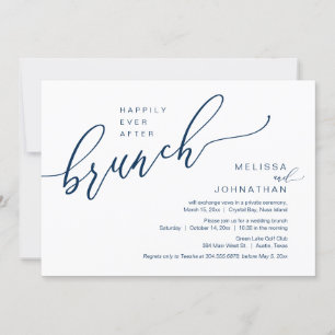 Happily Ever After Wedding Elopement Brunch Invitation