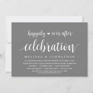 Happily Ever After Wedding Elopement Celebration Invitation