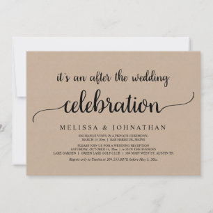 Happily Ever After Wedding Elopement Celebration Invitation