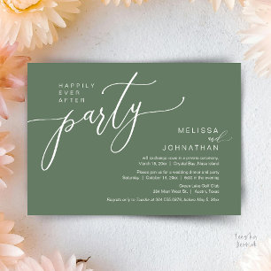 Happily Ever After Wedding Elopement Dinner Party Invitation