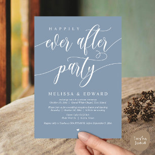 Happily Ever After Wedding Elopement Dinner Party Invitation
