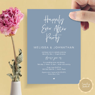 Happily Ever After, Wedding Elopement Dinner Party Invitation