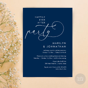 Happily Ever After Wedding Elopement Dinner Party Invitation
