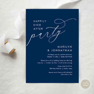 Happily Ever After Wedding Elopement Dinner Party Invitation