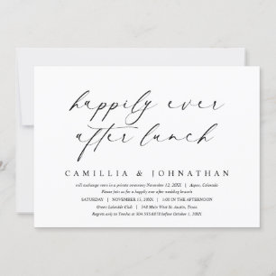 Happily Ever After Wedding Elopement Lunch Invitation