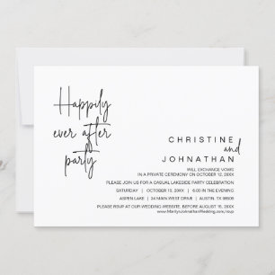 Happily Ever After Wedding Elopement Party Dancing Invitation