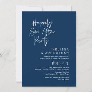 Happily Ever After, Wedding Elopement Party Invita Invitation