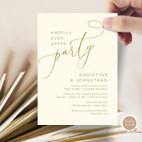 Happily Ever After Wedding Elopement Party Invitat