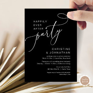 Happily Ever After Wedding Elopement Party Invitat Invitation