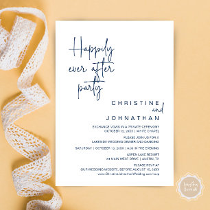 Happily Ever After Wedding Elopement Party Invitat Invitation