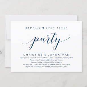 Happily Ever After Wedding Elopement Party Invitat Invitation