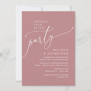 Happily Ever After Wedding Elopement Party Invitation