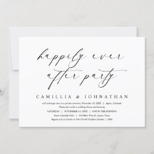 Happily Ever After Wedding Elopement Party Invitation