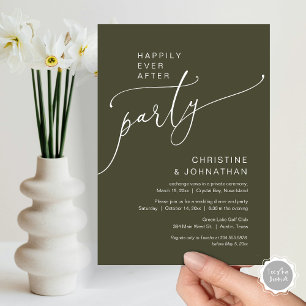 Happily Ever After Wedding Elopement Party Invitation