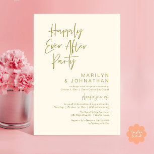 Happily Ever After, Wedding Elopement Party Invitation